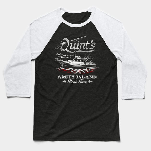 Quint's Boat Tours Baseball T-Shirt by CoDDesigns